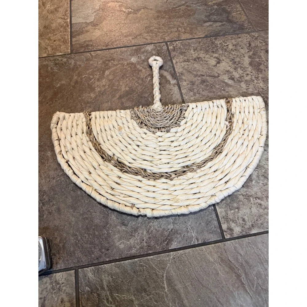 Vintage Boho Woven Basket Wall Decor Set of 6 Natural Rattan Seagrass Wicker